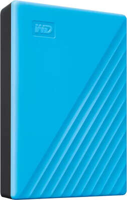 Внешний жесткий диск (HDD) Western Digital 4Tb My Passport, 2.5", USB 3.0, голубой
