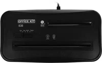Шредер Office Kit S35 (секр.P-4) фрагменты 9лист. 14лтр. пл.карты CD