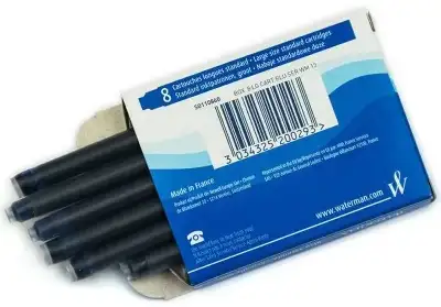 Картридж Waterman Standard (S0110860) Serenity Blue чернила для ручек перьевых (8шт)