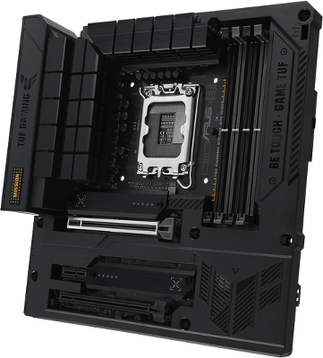 Материнская плата ASUS TUF GAMING B760M-BTF WIFI, LGA1700, B760, 4*DDR5, 4*SATA, 3*M.2, 5*USB 3.2, 4*USB 2.0, Type-C, 2*PCIx16, 1*PCIx1, DP+HDMI, mATX; 90MB1G50-M0EAY0