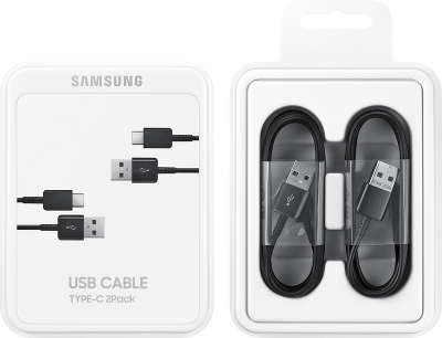 Комплект кабелей Samsung USB - Type-C, 1.5 м, черные [EP-DG930MBRGRU]