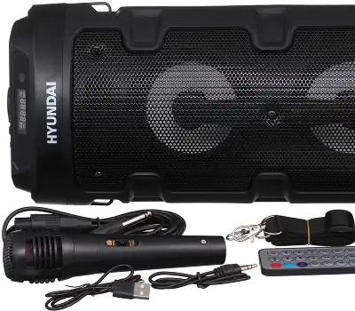 Минисистема Hyundai H-MC160 черный 50Вт FM USB BT SD/MMC