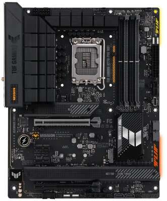 ASUS TUF GAMING H770-PRO WIFI (Socket 1700,ATX,4xDDR5(128GB), DP/HDMI, 1xPCIe 5.0x16/1xPCIe 4.0x16/2xPCIe 4.0, 1xLAN (2.5GbE), Wi-Fi, BT, 4xSATA 6Gb/s, 4xM.2, 1xType-C, 6xUSB 3.2)