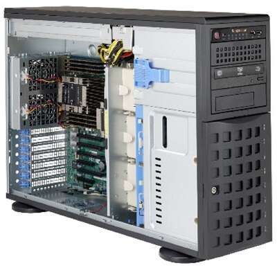 Supermicro CSE-745BAC-R1K23B Корпус SuperChassis 4U 745BAC-R1K23B/HDD(8)LFF/3x5.25"/7xFHFL/2x1200W/8xSAS3/SAS2/SATA3/ 2x1200W