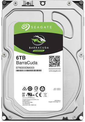 Жесткий диск/ HDD Seagate SATA 6Tb Barracuda 5400 6Gb/s 256Mb 1 year warranty (replacement WD60EZAX)