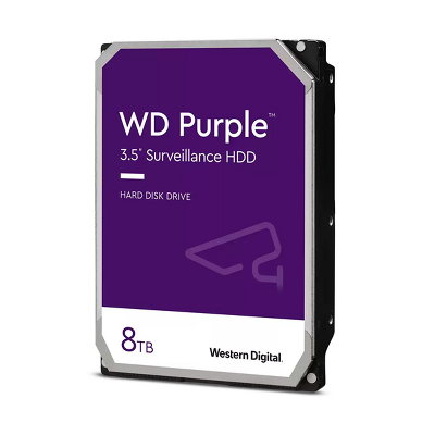 Жесткий диск Western Digital Purple HDD 3.5" SATA 8TB, 5640 rpm, 256MB buffer (DV&NVR), WD85PURZ, 1 year