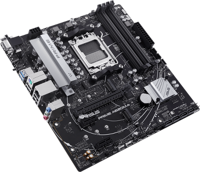 Материнская плата ASUS PRIME A620M-A-CSM, AM5, A620, 4*DDR5, 4*SATA, 2*M.2, 2*USB 3.2, 4*USB 2.0, 2*PCIx16, 2*PCIx1, DP+VGA+HDMI, mATX; 90MB1F10-M0EAYC