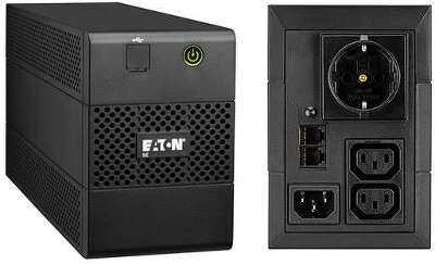 ИБП Eaton 5E 650i USB DIN, 650VA, 360W, EURO, IEC, черный