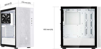 Корпус Silverstone FARA R1 V2, белый, ATX, Без БП (SST-FAR1W-G-V2)