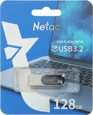 Модуль памяти USB3.2 Netac U278 128 Гб серебристый/черный [NT03U278N-128G-32PN]