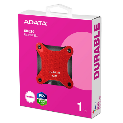 Внешний накопитель Внешний SSD 1TB USB 3.2 Gen 2 (USB 10Gbps) R550/W480MB/s 3D NAND COLOR BOX красный