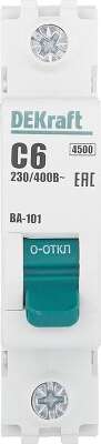 Авт. выкл. 1Р 16А х-ка C ВА-101 4,5кА DEKraft