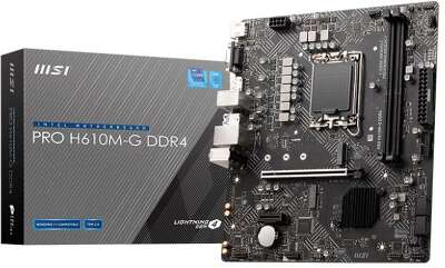 Материнская плата H610 S1700 MATX PRO H610M-G DDR4 MSI