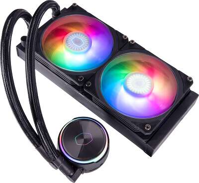Жидкостное охлаждение Cooler Master MasterLiquid PL240 Flux, 240 Вт, 2x100 мм, ARGB