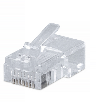 Коннектор RJ-45 под витую пару, категория 5e 8P8C Cabeus 8P8C Коннектор RJ-45 под витую пару, категория 5e, универсальный, для проводников с толщ. по изол. до 1,05 мм