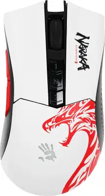 Мышь A4Tech Bloody R90 Plus Naraka белый/рисунок оптическая 5000dpi беспров. USB 7but