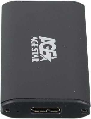 Внешний корпус для SSD AgeStar 3UBMS1 mSATA USB 3.0 пластик/алюминий черный