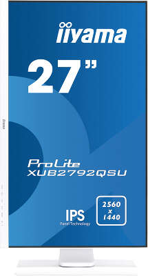 Монитор 27" Iiyama XUB2792QSU-W1 IPS WQHD DVI, HDMI, DP USB-Hub белый
