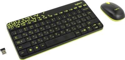 Клавиатура+мышь Logitech Wireless Desktop MK240 (Keybord&mouse), USB, Black, Rus/Eng, [920-008213]