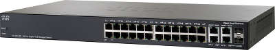 Коммутатор Cisco SG300-28P 26-port 10/100/1000, 2 combo mini-GBIC 