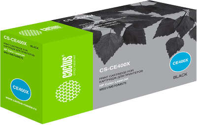 Картридж лазерный Cactus CS-CE400X CE400X черный (11000стр.) для HP CLJ M551