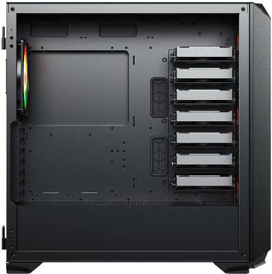 Корпус для ПК ACD Fort 279G ATX, Black, USB2.02+USB 3.0+HD audio, RGB FANs: 4 x 14cm, TGlass side cover, SPCC 0,9 mm., 9 слотов для жестких дисков (7+2)