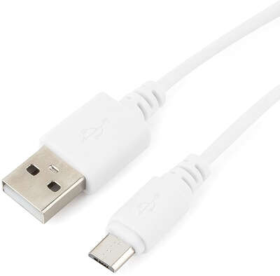 Кабель USB 2.0 Cablexpert CC-mUSB2-AMBM-6W, AM/microBM 5P, 1.8м, белый, пакет