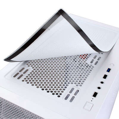 Корпус Ginzzu GL 390 FAN 12CM RGB*4 USB3.0 Window Белый
