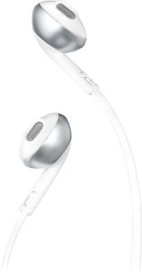 Наушники беспроводные с микрофоном JBL T205BT, Silver [JBLT205BTSIL]