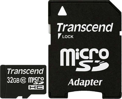 Карта памяти 32 Гб Micro SDHC Transcend Class 10 [TS32GUSDHC10]