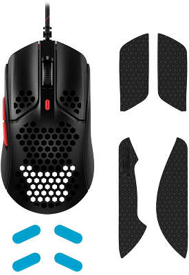Мышь HyperX Pulsefire Haste черный/красный оптическая 16000dpi USB 5but (4P5E3AA)