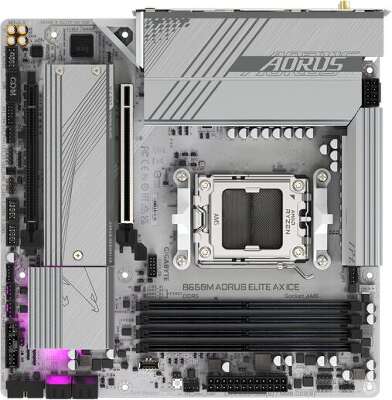 Материнская плата mATX LGAAM5 GIGABYTE B650M AORUS ELITE AX ICE