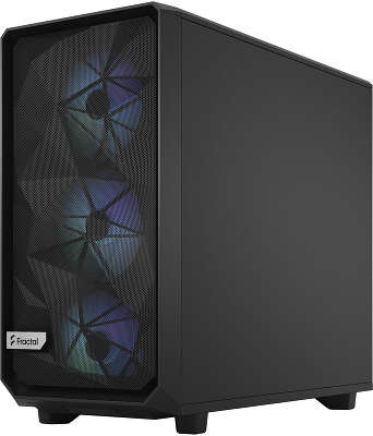 Корпус Fractal Design Meshify 2 RGB Black TG Light Tint, черный, EATX, Без БП (FD-C-MES2A-06)