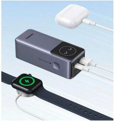 Внешний аккумулятор UGREEN PB724 (35526B) 12000mAh Quick Charging 100W Power Bank. Цвет: серый