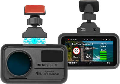 Видеорегистратор с радар-детектором TrendVision Hybrid Signature Real 4K Max GPS ГЛОНАСС черный