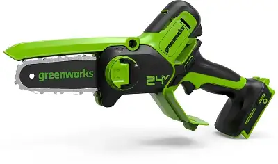 Цепная пила Greenworks G24MCS10 аккум. 200Вт дл.шины:4"(10cm) (2008207)