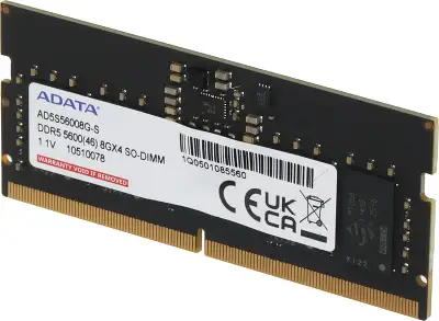 Память DDR5 8GB 5600MHz A-Data AD5S56008G-S RTL PC5-44800 CL46 SO-DIMM 262-pin 1.1В single rank Ret