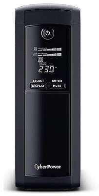 CyberPower VP1600EILCD ИБП {Line-Interactive, Tower, 1600VA/960W USB/RS-232/RJ11/45  (4 + 4 IEC С13), 12В/9 Ач х 2}