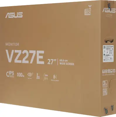 Монитор Asus 27" VZ27EHF-W черный IPS LED 16:9 HDMI матовая 1300:1 250cd 178гр/178гр 1920x1080 100Hz FHD 3.5кг