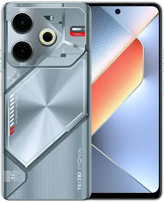 Смартфон Tecno Pova 6 256Gb 12Gb серый моноблок 3G 4G 2Sim 6.8" 1080x2460 Android 14 108Mpix 802.11 a/b/g/n/ac NFC GPS GSM900/1800 Protect FM