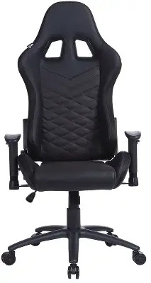 Кресло игровое Cactus CS-CHR-0099BLR с RGB-подсветкой черный/красный экокожа с подголов. крестов. сталь