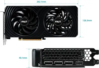 Видеокарта Palit PCI-E 5.0 RTX5060 DUAL NVIDIA GeForce RTX 5060 8Gb 128bit GDDR7 2280/28000 HDMIx1 DPx3 HDCP Ret