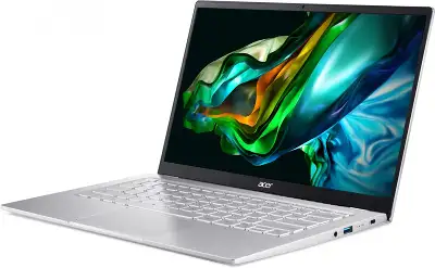 Ноутбук Acer Swift Go 14 SFG14-41-R466 Ryzen 5 7530U 8Gb SSD512Gb AMD Radeon Graphics 14" IPS FHD (1920x1080) Windows 11 Home silver WiFi BT Cam (NX.KG3CD.001)
