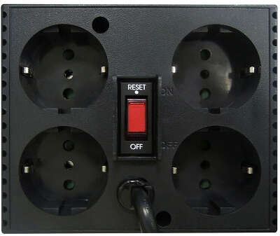 Стабилизатор напряжения Powercom TCA-1200, 1200VA, 600W, EURO, черный