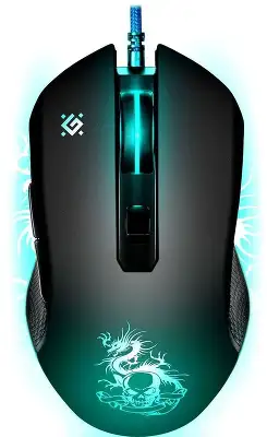 Мышь Defender Sky Dragon GM-090L черный оптическая 3200dpi USB для ноутбука 6but (52090)