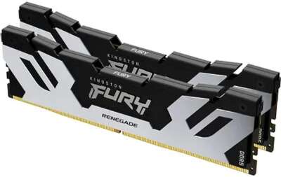 Kingston 96GB 6000MT/s DDR5 CL32 DIMM (Kit of 2) FURY Renegade Silver XMP KF560C32RSK2-96