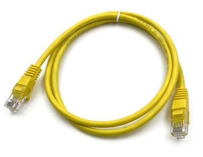 Патч-корд Buro UTP-5E-1M-Y UTP 4 пары cat.5E CCA molded 1м желтый RJ-45 (m)-RJ-45 (m)
