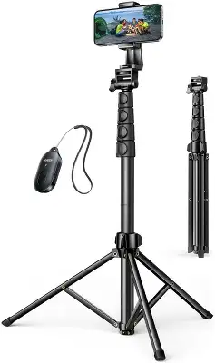 Трипод UGREEN LP680 (15609) Tripod Stand 1.7m With Bluetooth Remote For selfie Livestream. Цвет: черный