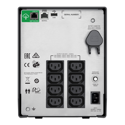 Источник бесперебойного питания APC Smart-UPS C 1000VA/600W, 230V, Line-Interactive, LCD, Out: 8xC13, 1 year warranty (замена SMC1000I)