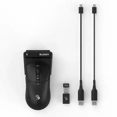 Мышь A4Tech Bloody R72 Pro Duo черный оптическая 26000dpi беспров. USB/USB-C 7but